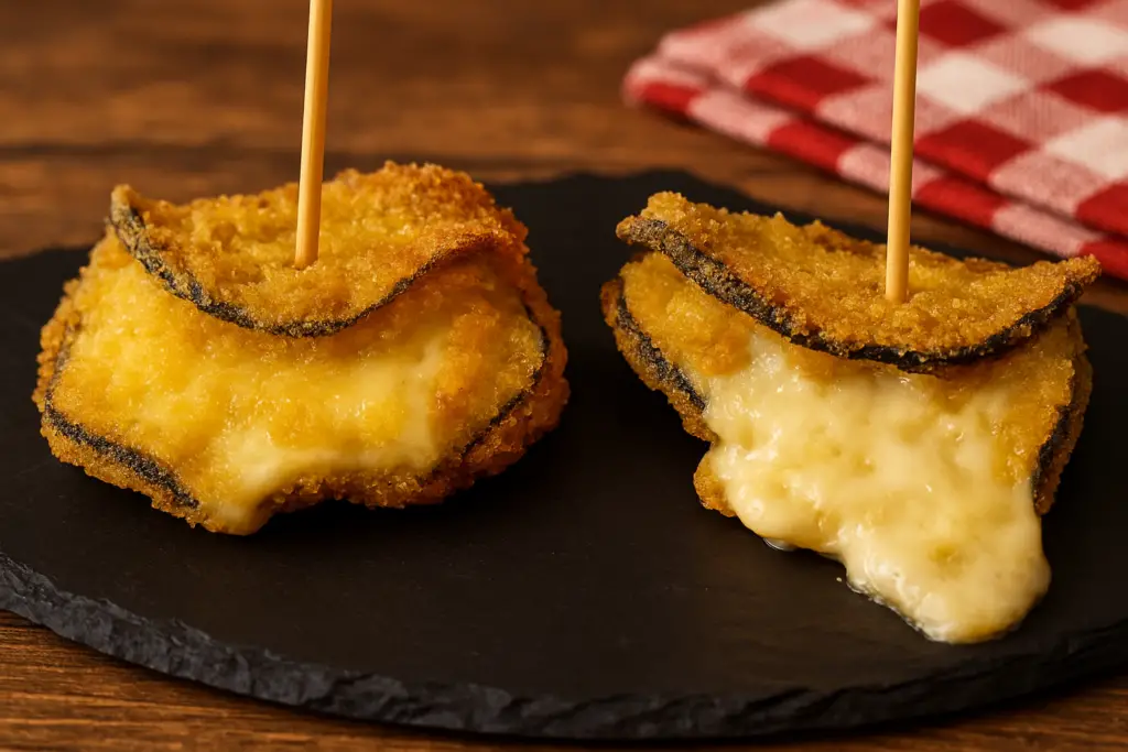 Receta de berenjena con jamón y queso