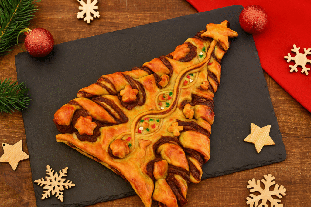 Especial Navidad: Abeto de hojaldre y chocolate