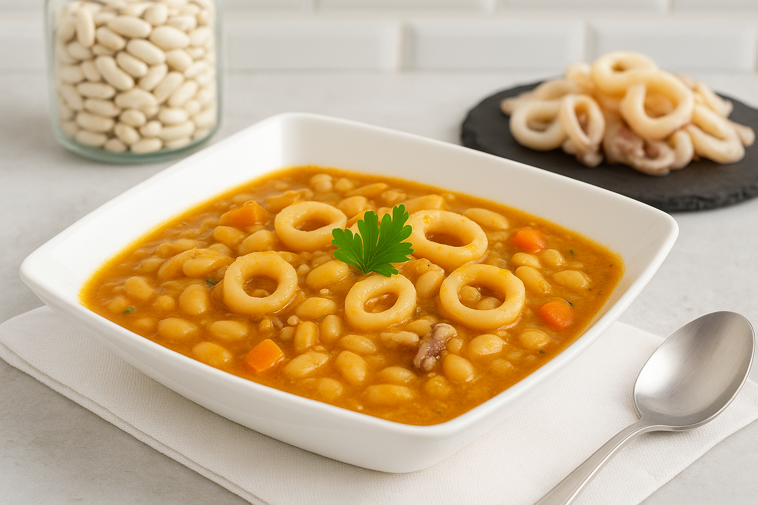 Receta de alubias con pota