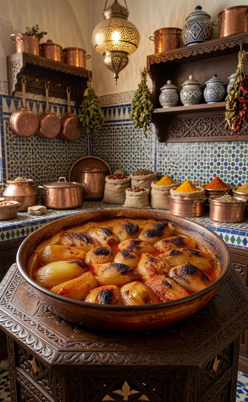 Receta de cebolla rellena con un toque morisco